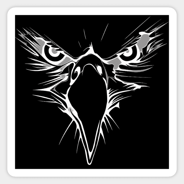 Eagles Eye | Black Sticker by CatHook